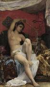 unknown artist Odalisque playing with a Monkey oil painting picture wholesale